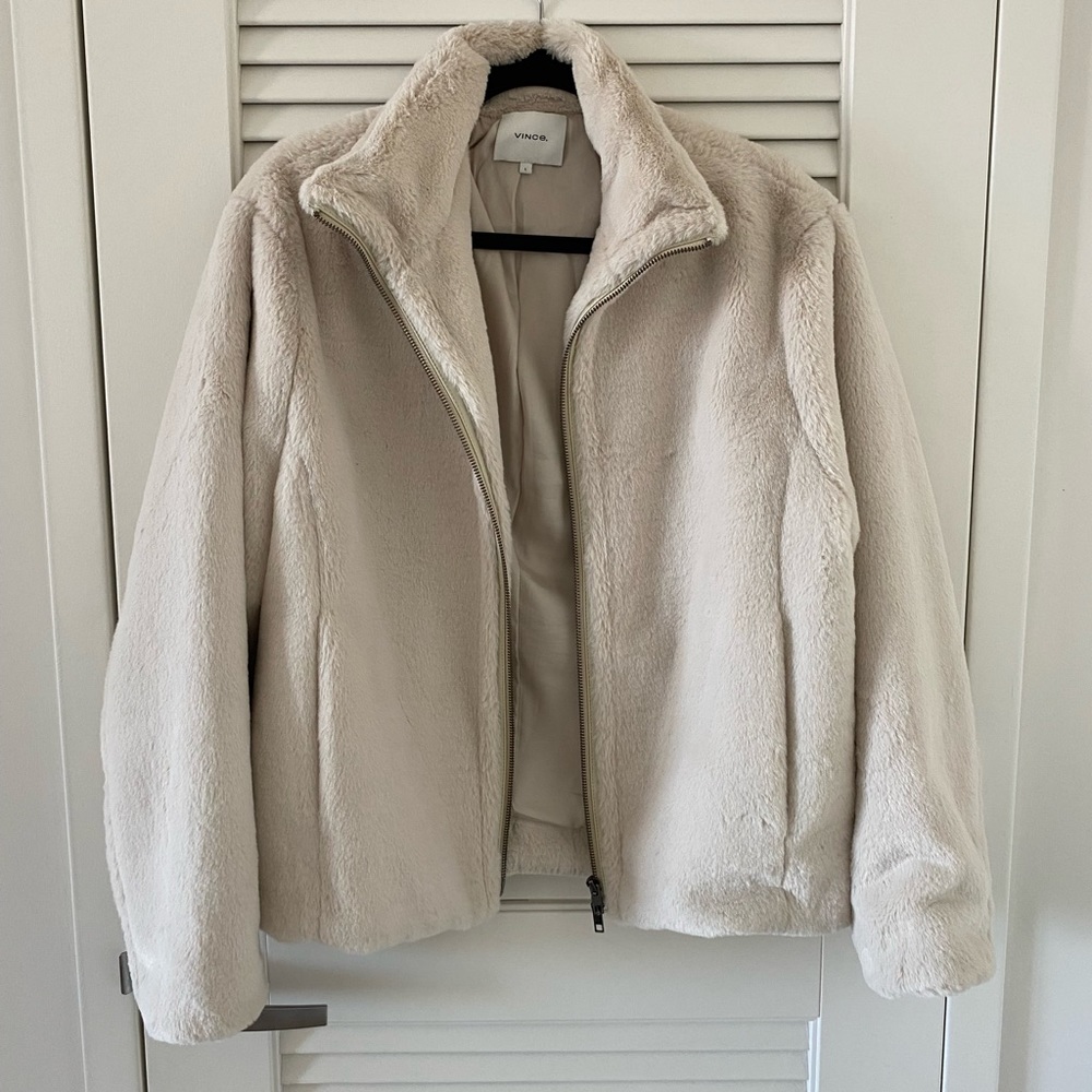 Vince Faux Fur Jacket - Very soft! Size L